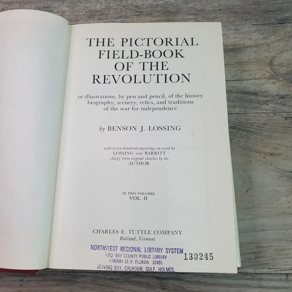 Benson Lossing Pictorial Field-Book Revolution Vol 2 Only 1972 Tuttle DAMAGED